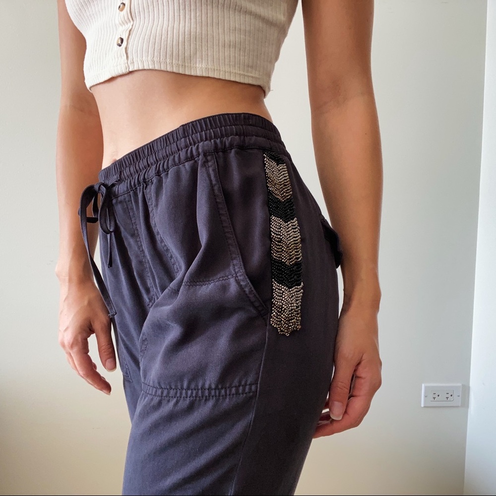 Pam & Gela Tencel Beaded Embellished Jogger Pant